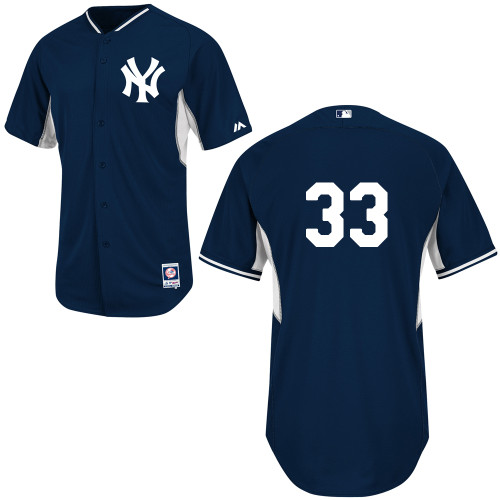 Kelly Johnson #33 Youth Baseball Jersey-New York Yankees Authentic Navy Cool Base BP MLB Jersey